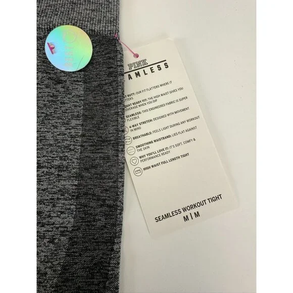 PINK Victoria's Secret Seamless Workout Tight-High Waist Best Butt Leggings M - Picture 9 of 9